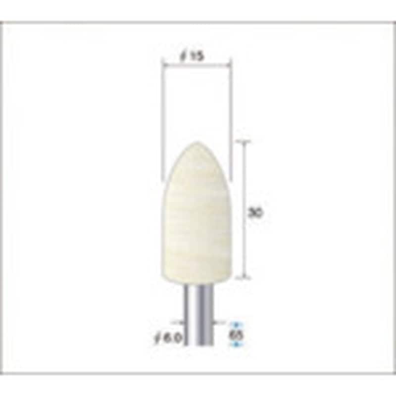 トラスコ中山 ナカニシ フェルトバフハードタイプ (1Pk(袋)=5本入) 477-0374(ご注文単位1パック)【直送品】