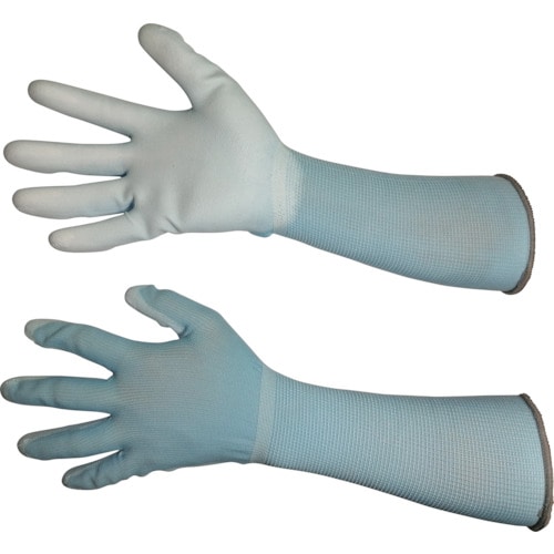 トラスコ中山 富士手袋 ウレタンメガロング ブルー5P L(ご注文単位1組)【直送品】