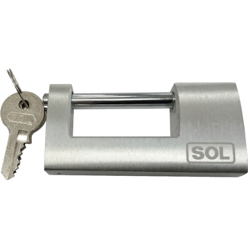 トラスコ中山 SOL No.5700 アルミ倉庫錠 100mm(ご注文単位1個)【直送品】