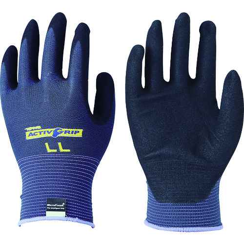 トラスコ中山 トワロン ニトリル背抜き手袋 アクティブグリップ LL(ご注文単位1組)【直送品】