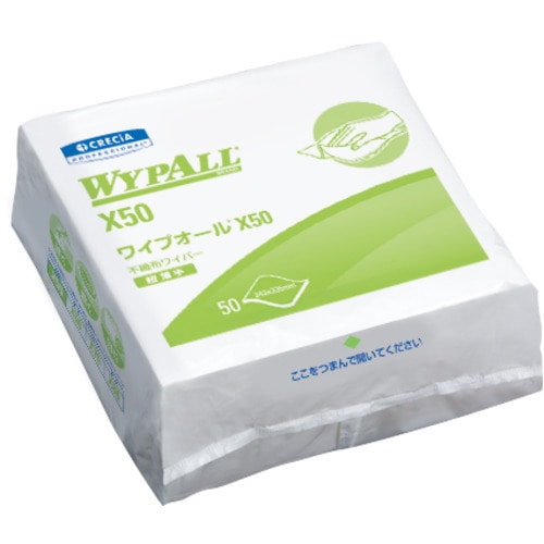 トラスコ中山 クレシア ワイプオール X50 4つ折り(薄手)(ご注文単位1ケース)【直送品】