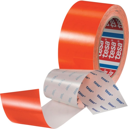 トラスコ中山 tesa 高耐久ラインテープ テサ60960 オレンジ 50mm×20m(ご注文単位1巻)【直送品】