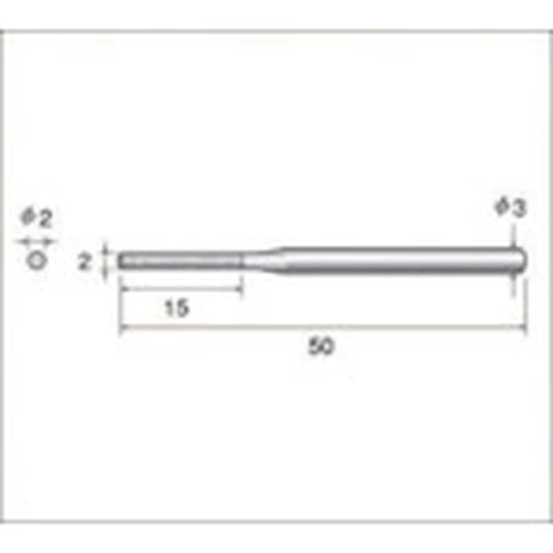 トラスコ中山 ナカニシ 電着ダイヤモンドヤスリ(軸径3mm)全長50mm刃長15mm刃幅2mm　477-2890（ご注文単位1本）【直送品】