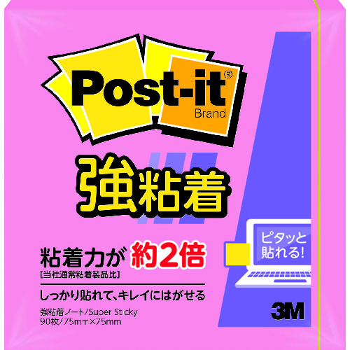 トラスコ中山 3M ポスト・イット 強粘着ノート 654SS-RO（ご注文単位1パック）【直送品】