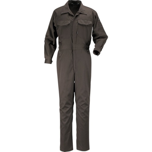 トラスコ中山 カジメイク TC長袖つなぎ服 ブラウン L（ご注文単位1着）【直送品】