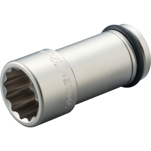 トラスコ中山 TONE インパクト用ロングソケット(12角) 対辺寸法21mm 差込角19.0mm(ご注文単位1個)【直送品】