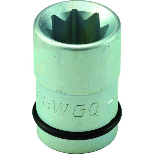 トラスコ中山 FPC インパクト用スーパースリム袋ナット用ソケット 差込角:19mm 対辺:二重4角19mm(ご注文単位1個)【直送品】