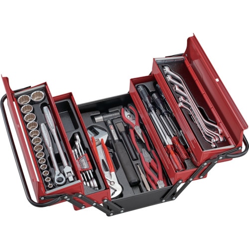 トラスコ中山 TONE 整備用工具セット ツールセット(メンテナンス用) 間口410×奥行220×高さ220mm セット内容53点(ご注文単位1セット)【直送品】