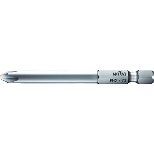 トラスコ中山 wiha プロフェッショナル1/4 プラスビットE63型 刃先0 全長70mm(ご注文単位1本)【直送品】