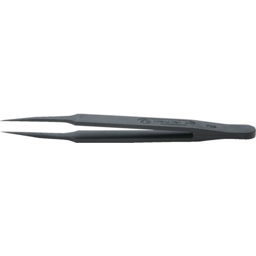 トラスコ中山 idealtek ESDプラスチック製ピンセット 115mm 先細型(ご注文単位1本)【直送品】