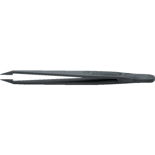 トラスコ中山 idealtek ESDプラスチック製ピンセット 115mm 先平細型(ご注文単位1本)【直送品】