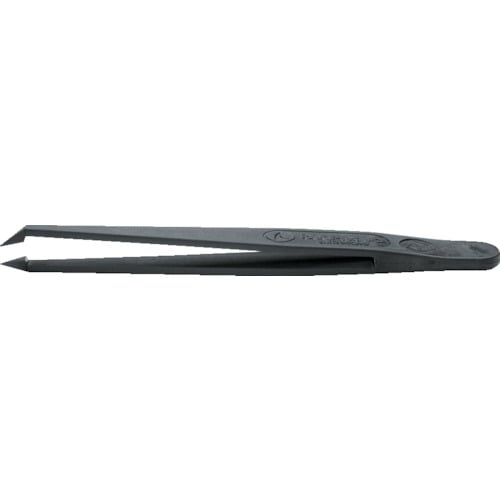トラスコ中山 idealtek ESDプラスチック製ピンセット 110mm 先曲型(ご注文単位1本)【直送品】