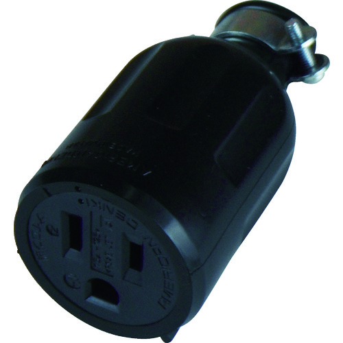 トラスコ中山 アメリカン電機 平刃形 ゴムコネクタボディ 接地2P15A125V(ご注文単位1個)【直送品】