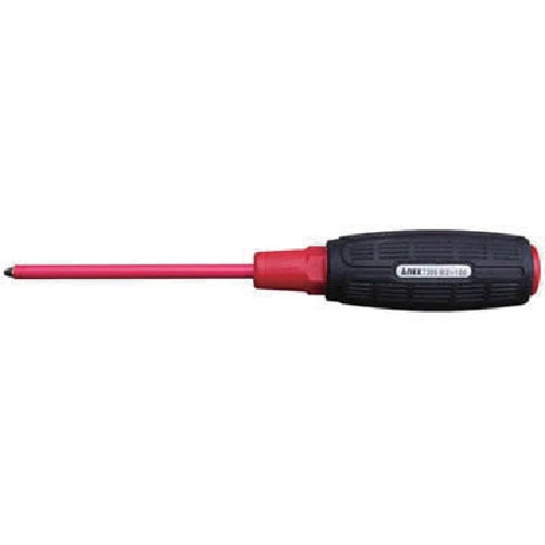 トラスコ中山 アネックス 絶縁ドライバー 刃先+2×軸長100mm 全長217mm(ご注文単位1本)【直送品】