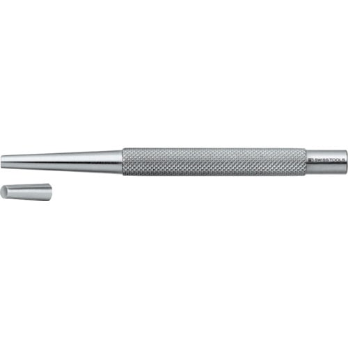 トラスコ中山 PBスイスツールズ 720-9 テーパーピンポンチ 丸胴 全長140×幅12mm(ご注文単位1本)【直送品】
