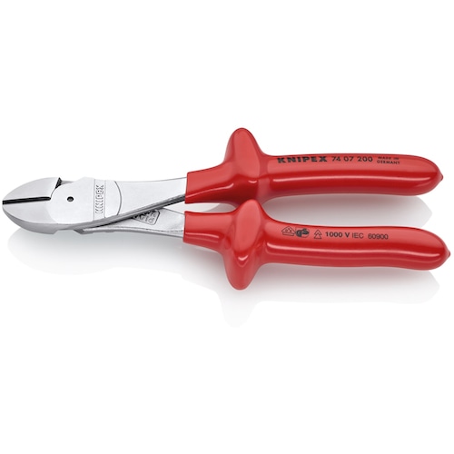 トラスコ中山 KNIPEX 7407-200 絶縁強力斜ニッパー 1000V(ご注文単位1個)【直送品】