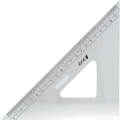 トラスコ中山 シンワ アクリル三角定規24cm(ご注文単位1個)【直送品】