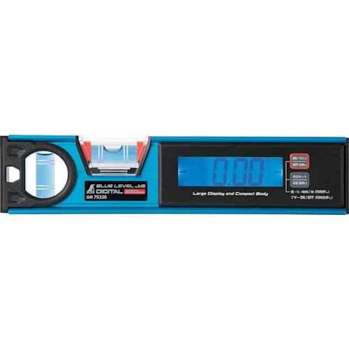 トラスコ中山 シンワ ブルーレベル Jr. 2 デジタル220mm 防塵防水(ご注文単位1個)【直送品】
