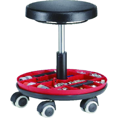 トラスコ中山 KAISER 工具トレイ付作業チェア(ご注文単位1脚)【直送品】