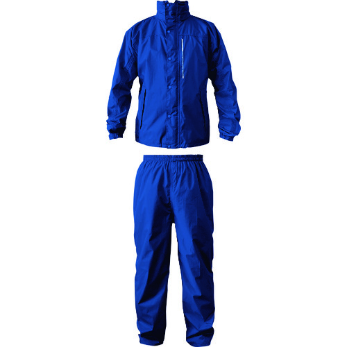 トラスコ中山 カジメイク ブリザテックレインスーツ ネイビー S（ご注文単位1着）【直送品】