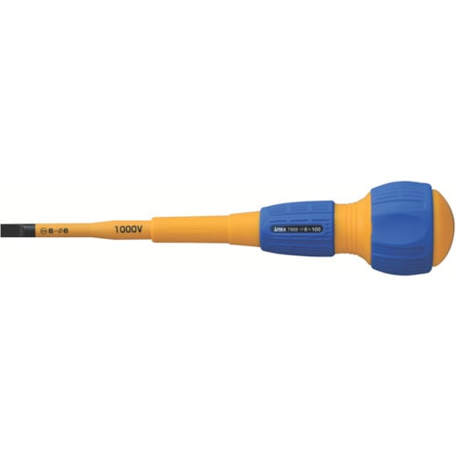 トラスコ中山 アネックス スリム絶縁ドライバー -6×100(ご注文単位1本)【直送品】