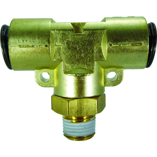 トラスコ中山 チヨダ チューブ継手 フジメイルブランチティ(金属) 8mm・R1/8(ご注文単位1個)【直送品】