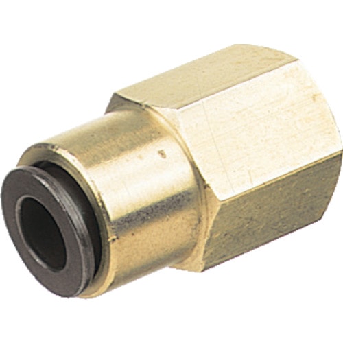 トラスコ中山 チヨダ フジフィメイルコネクター(金属) 8mm・RC1/4(ご注文単位1個)【直送品】