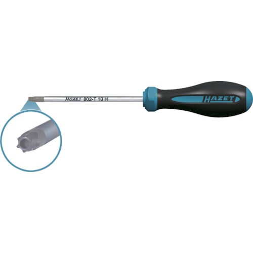 トラスコ中山 HAZET HEXAnamic樹脂ソフトグリップドライバー(いじり止付トルクス) 刃先T10H 軸長80mm(ご注文単位1本)【直送品】
