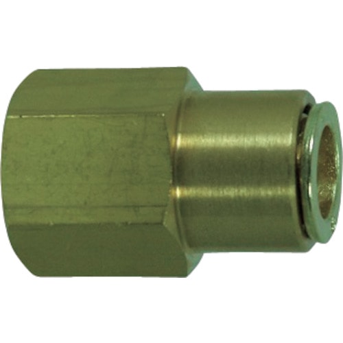 トラスコ中山 チヨダ 冷却水配管用タッチコネクターフジVタイプフィメイルコネクター(金属) 8mm・Rc3/8(ご注文単位1個)【直送品】