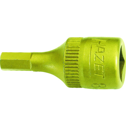 トラスコ中山 HAZET ショートヘキサゴンソケット差込角6.35mm・チタンコーティング(ご注文単位1個)【直送品】