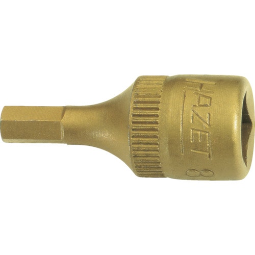 トラスコ中山 HAZET ショートヘキサゴンソケット(差込角6.35mm・チタンコーティング) 442-3437(ご注文単位1個)【直送品】
