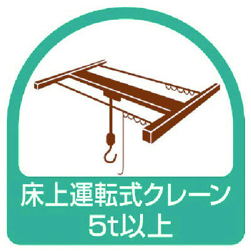 トラスコ中山 ユニット ステッカー 床上運転式クレーン5t以上・2枚1シート・35X35(ご注文単位1組)【直送品】