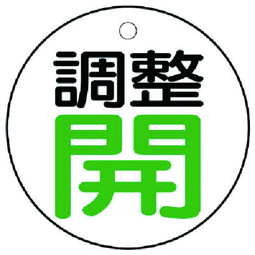 トラスコ中山 ユニット バルブ開閉表示板 調整 開:緑文字 744-3196(ご注文単位1組)【直送品】