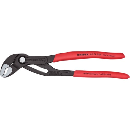 トラスコ中山 KNIPEX ウォーターポンププライヤー コブラ ソフトプラスチックハンドル 250mm 446-9330(ご注文単位1個)【直送品】