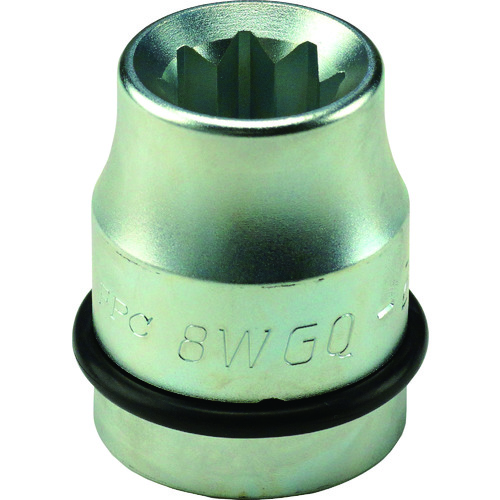 トラスコ中山 FPC インパクト用スーパースリム袋ナット用ソケット 差込角:25.4mm 対辺:二重4角20mm(ご注文単位1個)【直送品】