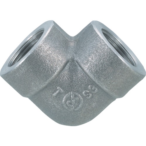 トラスコ中山 フジトク 90°エルボ 90E 25A 炭素鋼 ねじ込み(ご注文単位1個)【直送品】