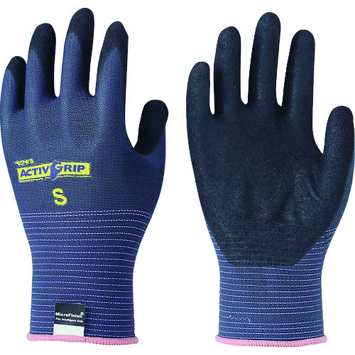 トラスコ中山 トワロン まとめ買い ニトリル背抜き手袋 アクティブグリップ S (10双入)(ご注文単位1袋)【直送品】