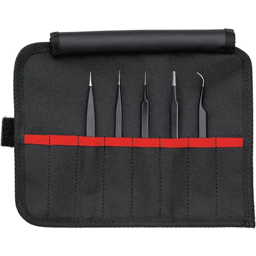 トラスコ中山 KNIPEX 汎用ピンセット5本組セット(ご注文単位1セット)【直送品】