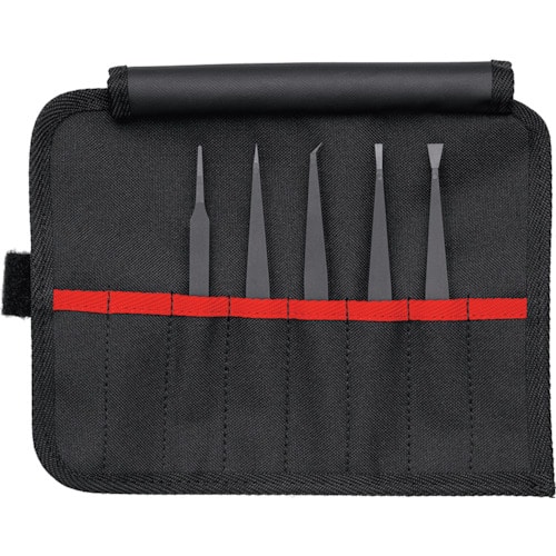 トラスコ中山 KNIPEX プラスチックピンセット 5本組セット(ご注文単位1セット)【直送品】