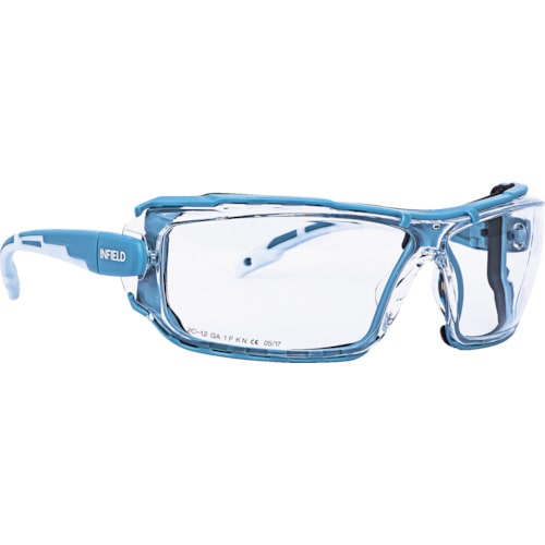トラスコ中山 INFIELD セーフティグラス MILOR ブルー/グレー(ご注文単位1個)【直送品】