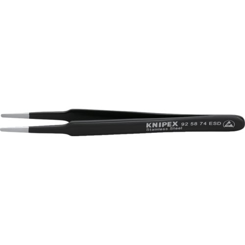 トラスコ中山 KNIPEX 9258-74ESD 精密ピンセット 120mm(ご注文単位1本)【直送品】