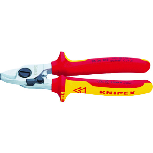 トラスコ中山 KNIPEX 9526-165 絶縁ケーブルカッター(バネ付)1000V(ご注文単位1個)【直送品】