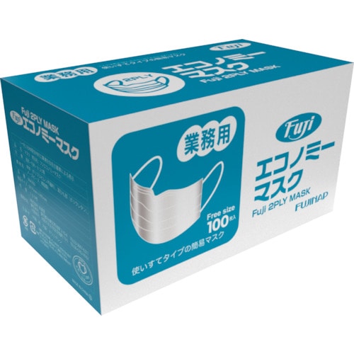 トラスコ中山 フジ フジエコノミーマスク(2PLY)(ご注文単位1箱)【直送品】