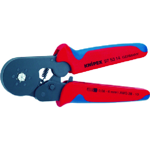 トラスコ中山 KNIPEX 9753-14 エンドスリーブ用自動調整圧着ペンチ(ご注文単位1個)【直送品】