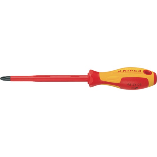 トラスコ中山 KNIPEX 9824-02 (+) 絶縁ドライバー 1000V(ご注文単位1本)【直送品】
