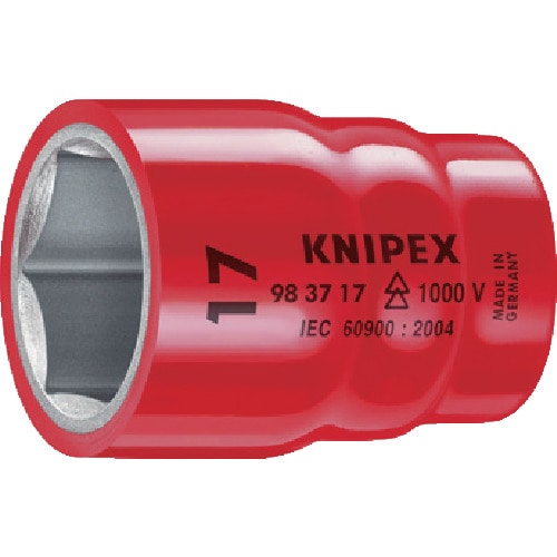トラスコ中山 KNIPEX 絶縁ソケット 3/8X10mm(ご注文単位1個)【直送品】