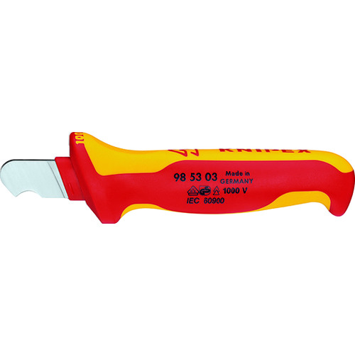 トラスコ中山 KNIPEX 985303 絶縁皮むきナイフ 1000V(ご注文単位1個)【直送品】