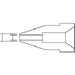 トラスコ中山 白光 はんだ除去器用交換パーツ ノズル 内径0.8mm 適合機種474/475/701/808(ご注文単位1本)【直送品】