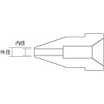 トラスコ中山 白光 はんだ除去器用交換パーツ ノズル 内径1.0mm 適合機種474/475/701/808(ご注文単位1本)【直送品】