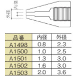 トラスコ中山 白光 ノズル 0.8mm 255-5034(ご注文単位1本)【直送品】